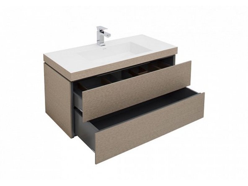 Купить Тумба с раковиной Duravit L-Cube LC6928O1111, подвесная 100 см, кашемир