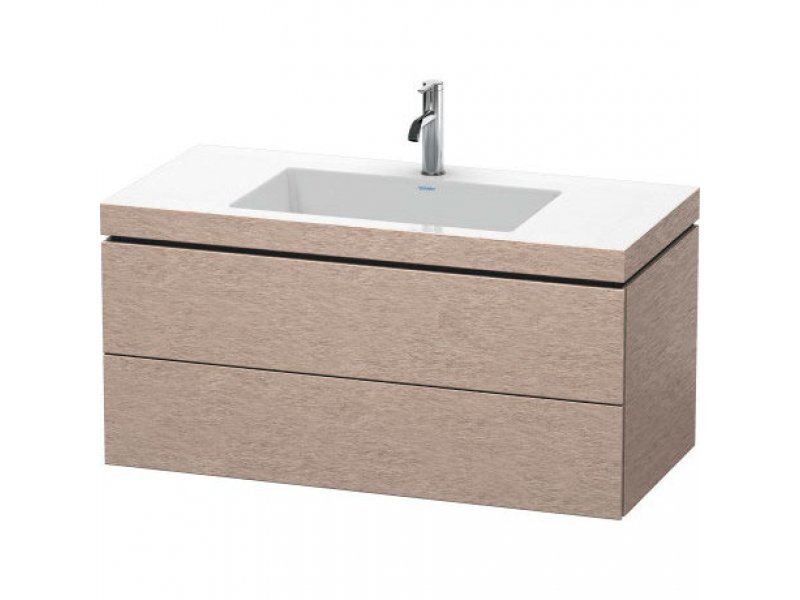 Купить Тумба с раковиной Duravit L-Cube LC6928O1111, подвесная 100 см, кашемир