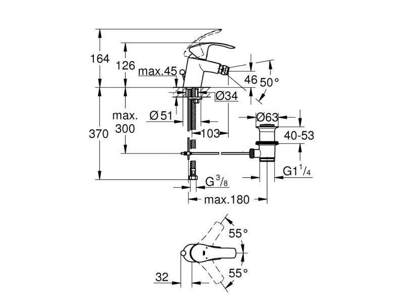 Купить Смеситель для биде Grohe Eurosmart 32929002