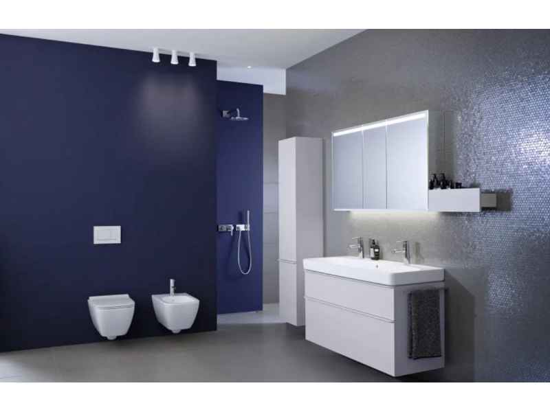 Купить Шкаф-пенал Geberit Smyle Square 500.361.JL.1, 36 см, цвет песчаный глянец