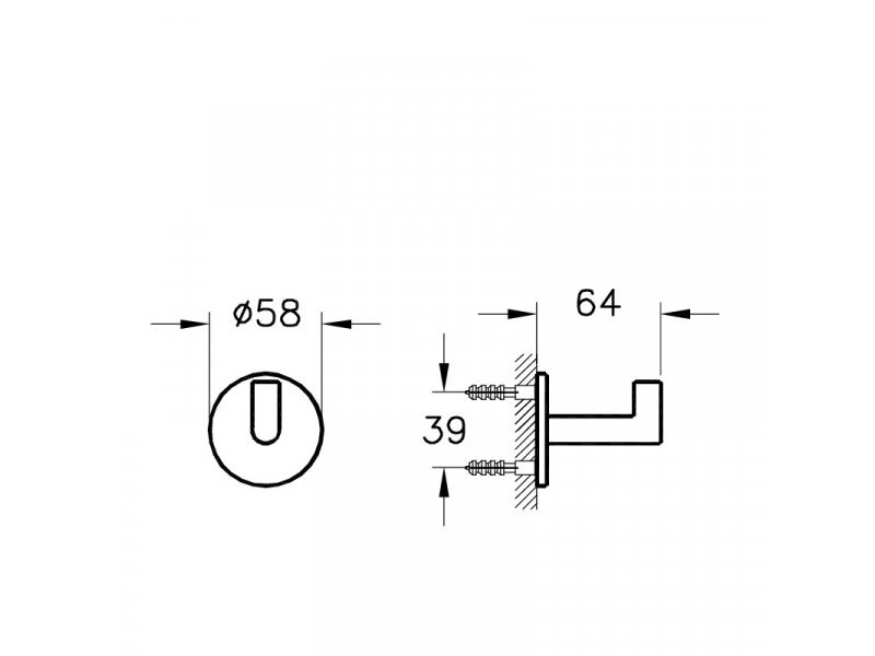 Купить Крючок Vitra Origin для халатов, цвет хром, A44884