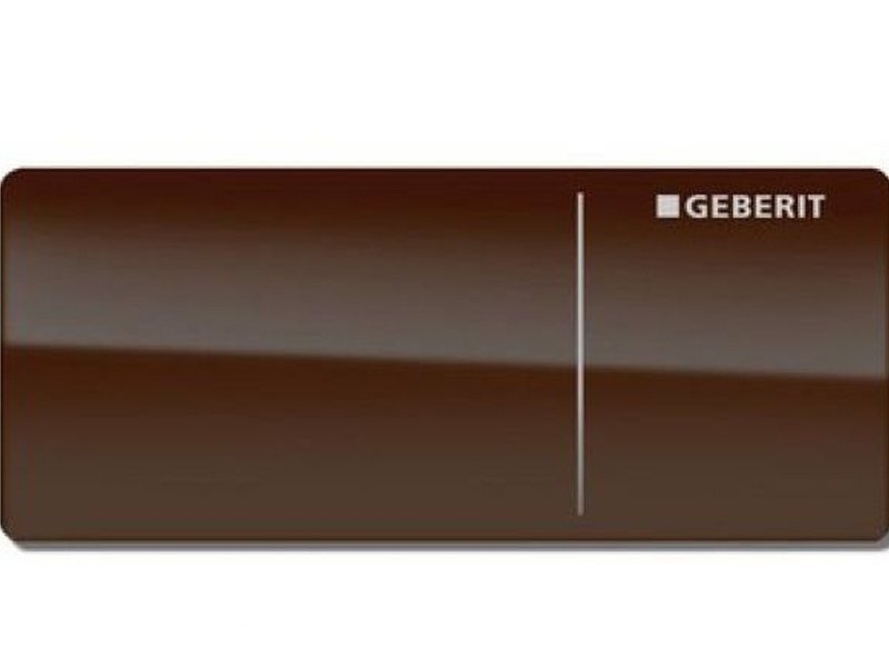 Купить Клавиша Geberit Omega Type 70 115.084.SQ.1 для унитаза, двойной смыв, стекло/алюминий, цвет умбра