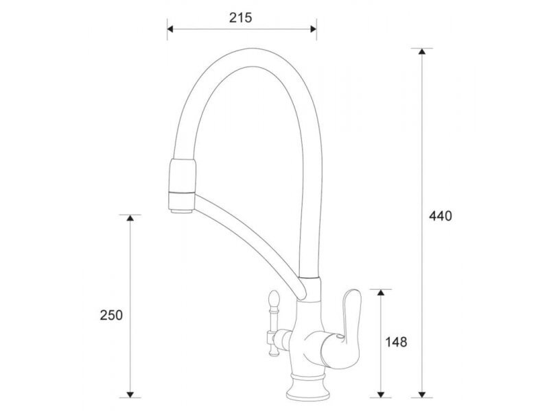 Купить Смеситель Zorg Clean Water ZR 346-6 YF для кухни под фильтр, хром/черный