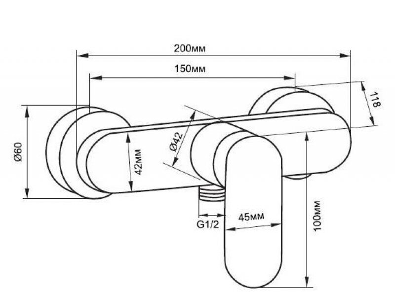 Купить Смеситель Aquanet Stark FF35273-4 (189344) для душа