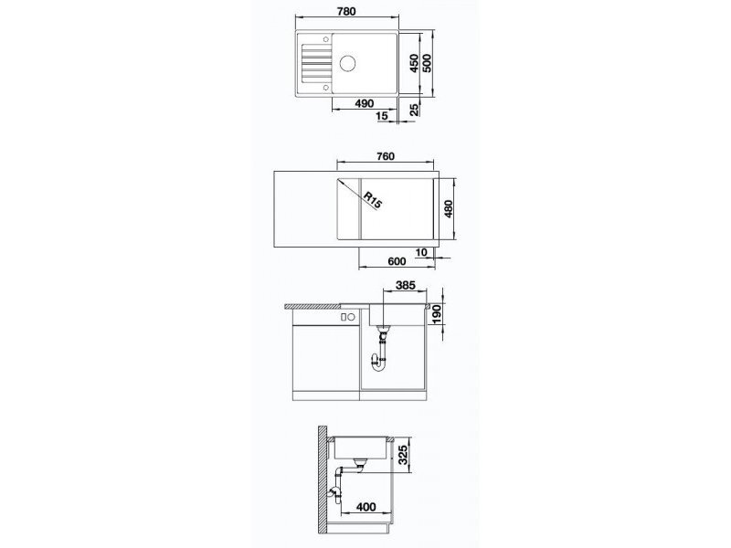 Купить Мойка кухонная Blanco Zia XL 6S Compact, цвет коричневый (523281)