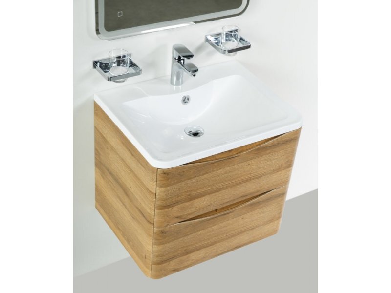 Купить Тумба под раковину Belbagno Acqua 60 cм подвесная, Rovere Rustico, ACQUA-600-2C-SO-RR