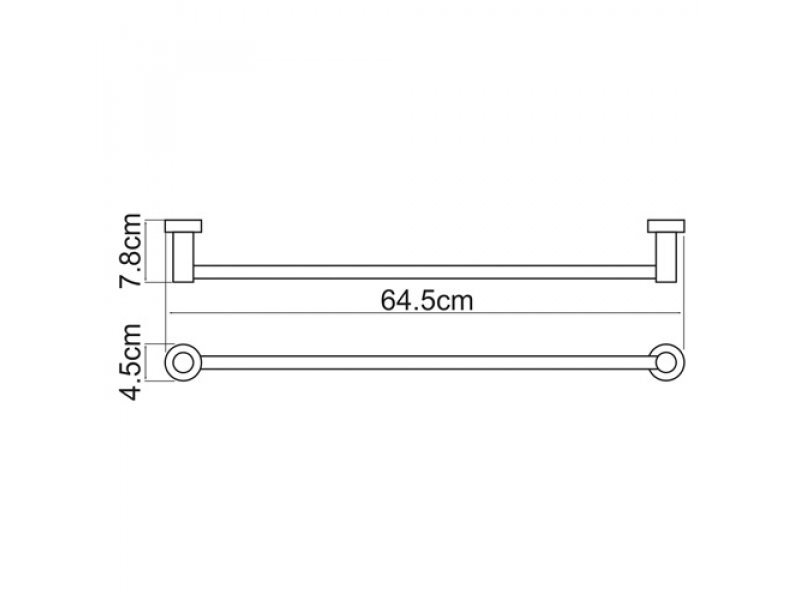 Купить Полотенцедержатель WasserKRAFT Do 9430, 64.5 см, хром
