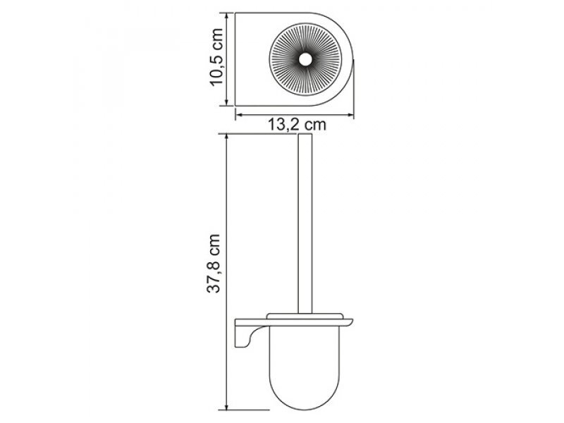 Купить Щетка для унитаза WasserKraft Kammel К-8327 подвесная