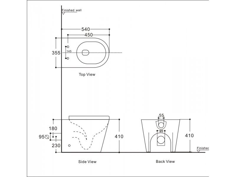 Купить Приставной унитаз Aquanet Tavr 2.0 F LX-1908 (243544) безободковый Rimless, с крышкой-сиденьем Soft Close - Slimseat