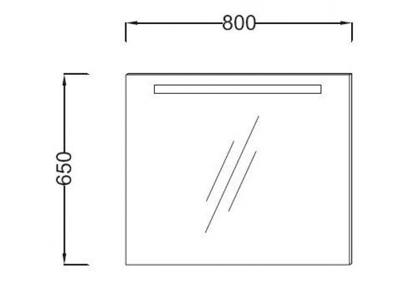 Купить Зеркало Jacob Delafon Line/Parallel 80 см, с подсветкой, EB1413-NF