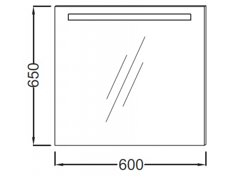 Купить Зеркало Jacob Delafon Parallel 60 см, с подсветкой, EB1411-NF