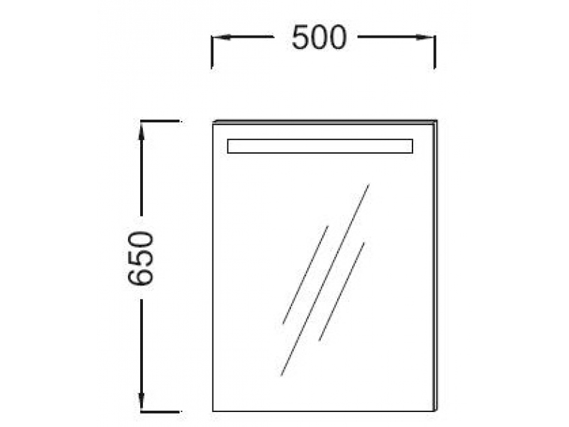 Купить Зеркало Jacob Delafon Parallel 50 см, с подсветкой, EB1410-NF