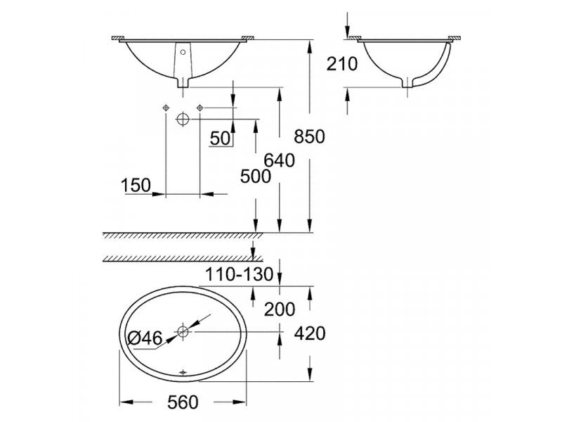 Купить Раковина Grohe Bau Ceramic 39423000