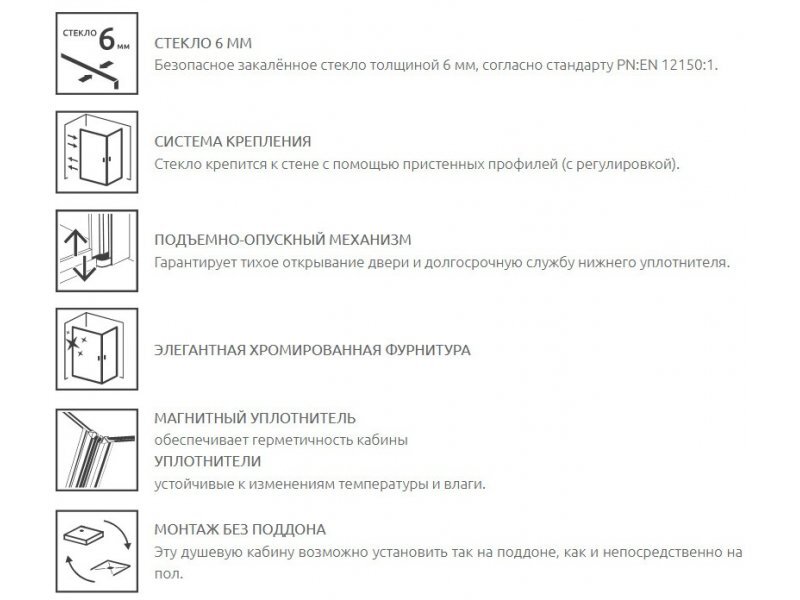 Купить Душевой уголок Radaway Almatea PDD 100 х 100 х 195 см, стекло графит, профиль хром, 30522-01-05N