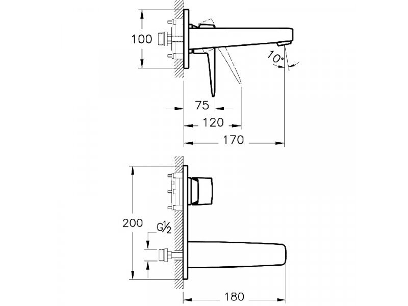 Купить Смеситель VitrA Root Square для раковины, хром, A42738EXP