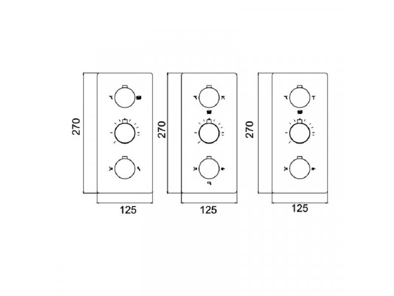 Купить Смеситель RGW Shower Panels SP-41-03, 21140541-31, для душа термостатический, хром