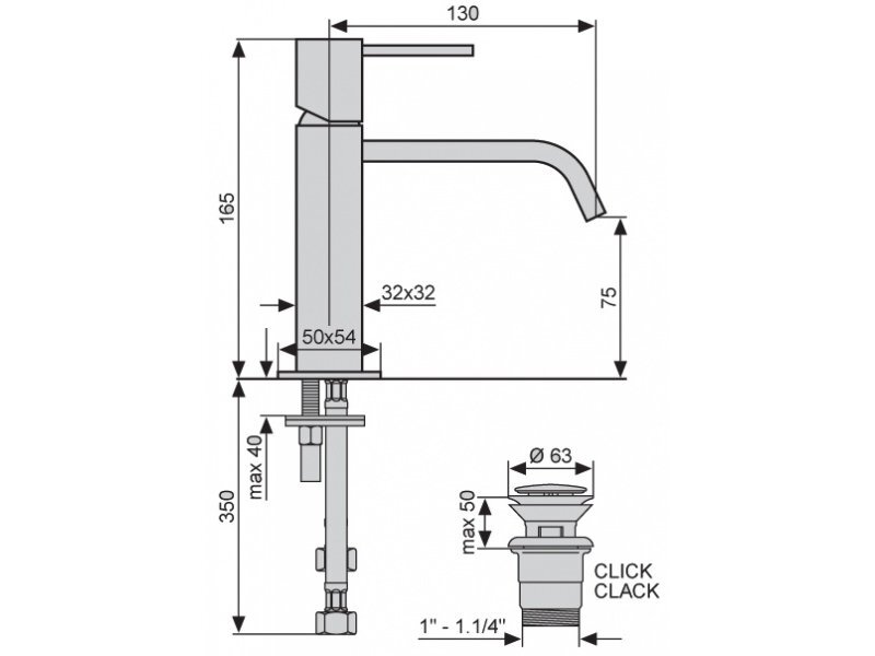 Купить Смеситель для раковины Emmevi Siris 47003LACR, хром