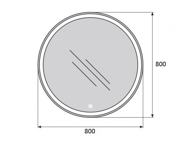 Купить Зеркало BelBagno SPC-RNG-800-LED-TCH 80 x 80 см со встроенным светильником и сенсорным выключателем