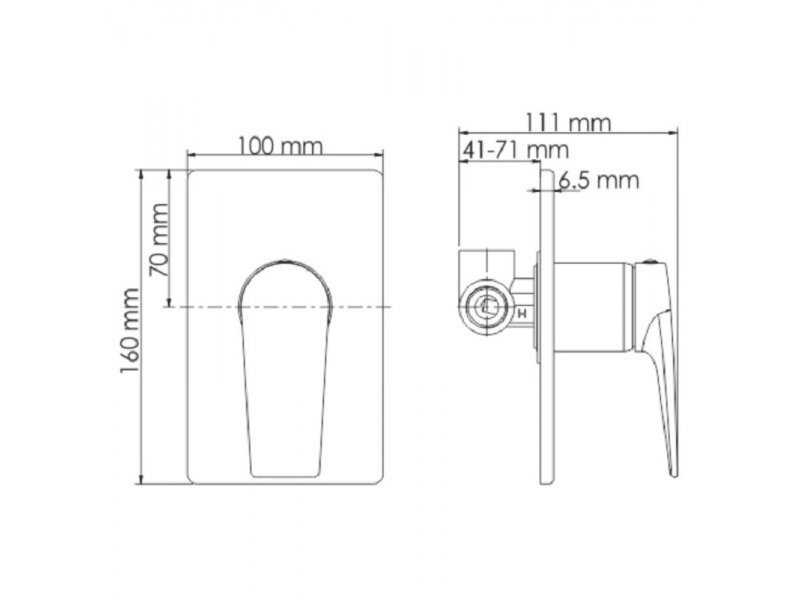 Купить Гигиенический душ WasserKRAFT 6600, со смесителем, черный глянец, А66096