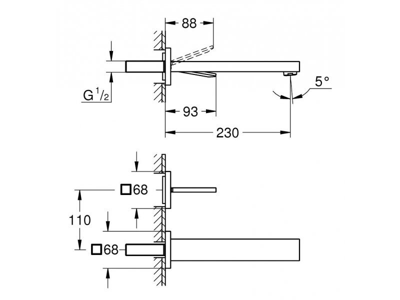 Купить Смеситель для раковины Grohe Eurocube Joy 19998000, хром