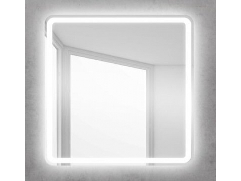 Купить Зеркало BelBagno SPC-MAR-800-800-LED-BTN 80x 80 см со встроенным светильником и кнопочным выключателем