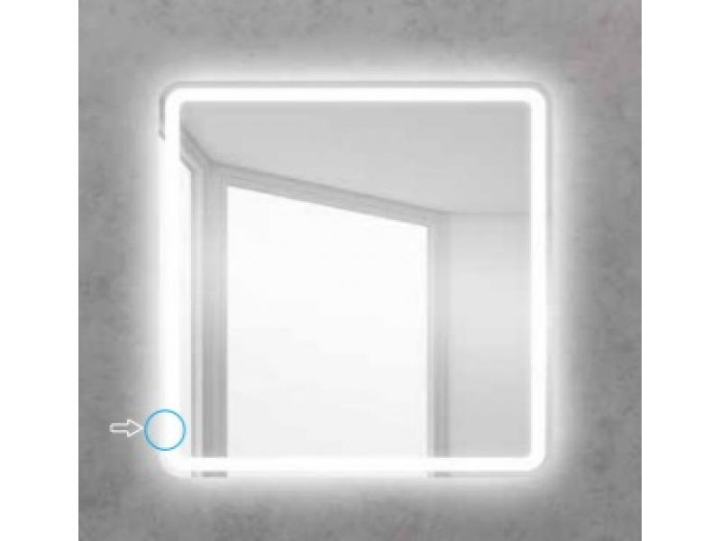 Купить Зеркало BelBagno SPC-MAR-600-600-LED-BTN 60 x 60 см со встроенным светильником и кнопочным выключателем