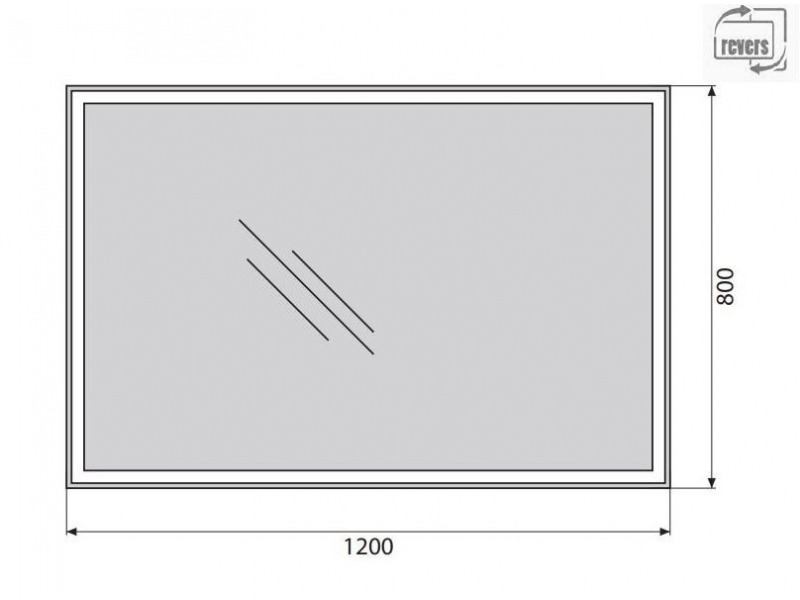 Купить Зеркало BelBagno SPC-GRT-1200-800-LED-BTN 120 x 80 см со встроенным светильником и кнопочным выключателем