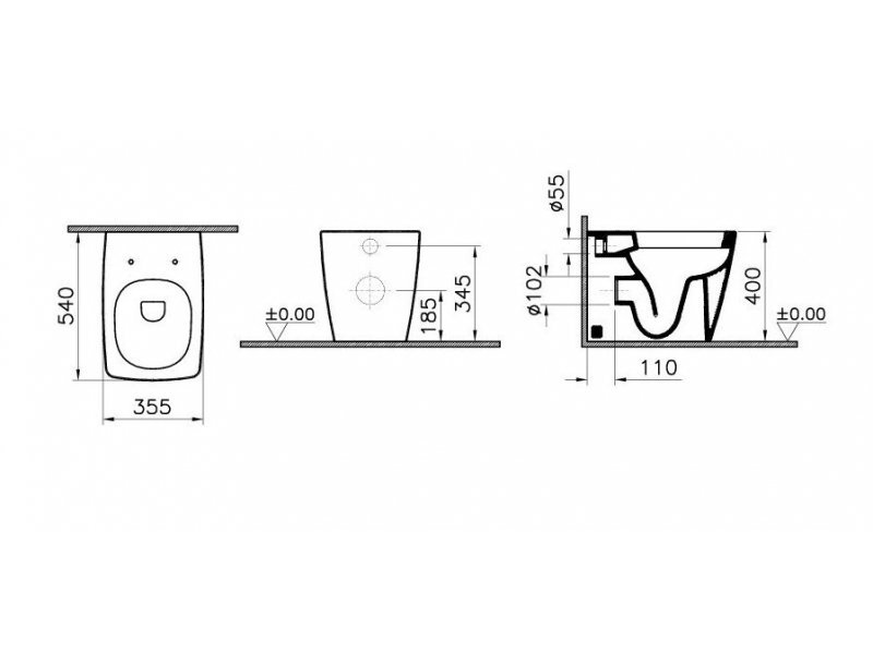 Купить Напольный унитаз Vitra Metropole 5678B003-0075