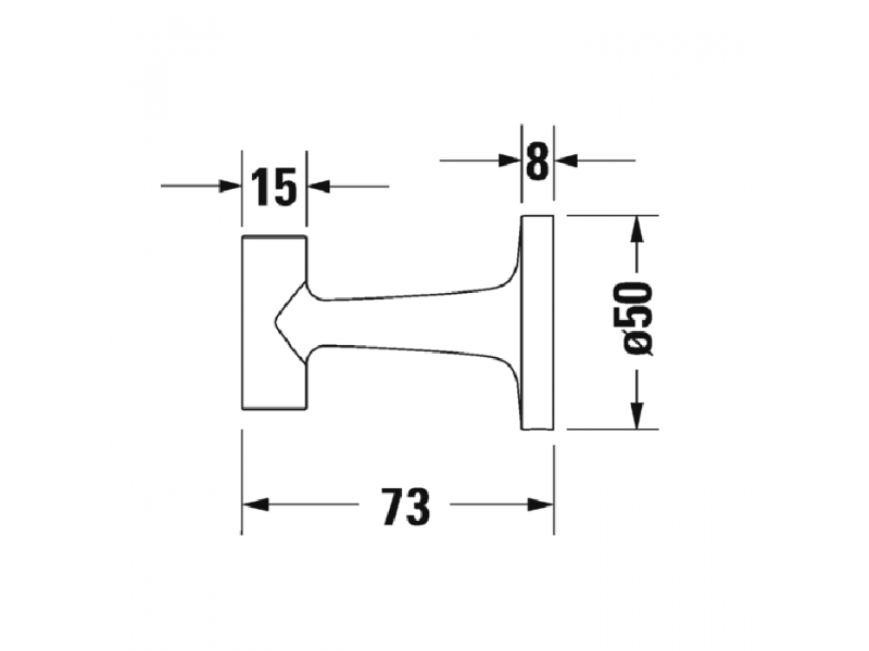 Купить Крючок Duravit Starck T 0099294600, черный матовый