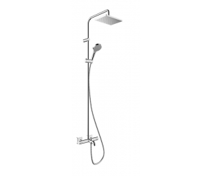 Душевая система Hansgrohe Vernis Shape Showerpipe 230 1jet с термостатом для ванны и душа, хром, 26284000