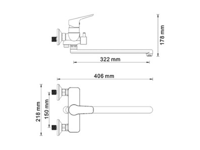 Купить Смеситель WasserKRAFT 4502L для ванны, хром