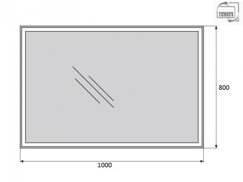 Купить Зеркало BelBagno SPC-GRT-1000-800-LED-BTN 100 x 80 см со встроенным светильником и кнопочным выключателем