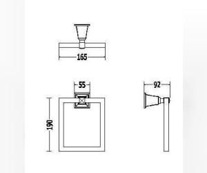 Полотенцедержатель Devon&Devon Time TM307NKSA, 19 см, никель сатинированый