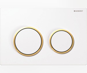 Кнопка Geberit Omega Type 20 115.085.KK.1, белая, золото