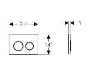 Кнопка Geberit Omega Type 20 115.085.KK.1, белая, золото