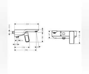 Смеситель AXOR Urquiola 11420000 для ванны и душа