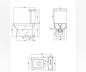 Напольный унитаз Della Quattro Slim 410 крышка микролифт