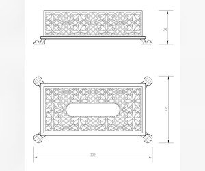 Контейнер для салфеток Migliore Elizabetta 17001, бронза