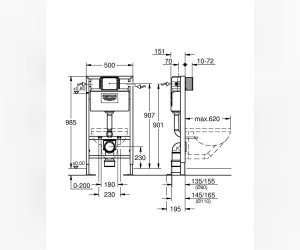 Инсталляция для унитаза Grohe Rapid SL 38586001