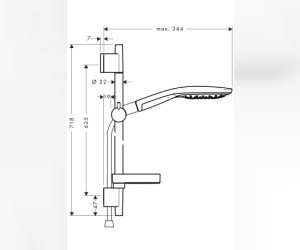 Душевой гарнитур Hansgrohe Raindance Select 150 3jet 65 27802000
