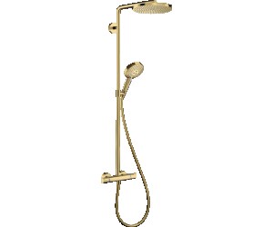 Душевая система Hansgrohe Raindance Select S Showerpipe 240 1jet PowderRain 27633990, золото