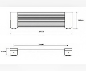 Мыльница-полочка Bemeta Cytro 146102275 27 x 11 x 4 см прямоугольная, цвет хром матовый