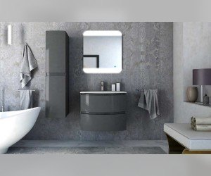 Тумба под раковину Cezares Vague 44221 69 см подвесная, цвет antracite