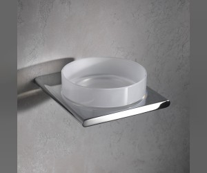 Полочка Keuco Edition 400 11549 019000 в комплекте с матовой хрустальной чашей для мелочей