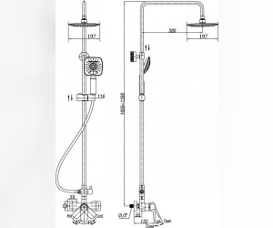 Душевая система Cezares Giubileo GIUBILEO-CD-02