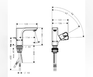 Смеситель AXOR Urquiola 11025000 для раковины