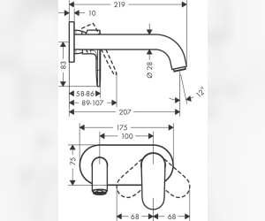 Смеситель Hansgrohe Vernis Shape для раковины, хром, 71578000