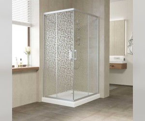 Душевой уголок Vegas Glass Za-F 120 x100 x 190 см, профиль матовый хром, стекло фея