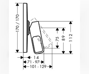 Смеситель AXOR Urquiola 11625000 для душа, внешняя часть
