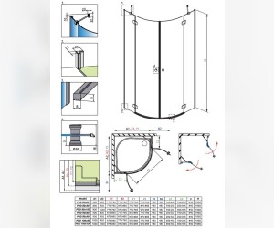 Душевой уголок Radaway Torrenta PDD 90 х 90 х 195 см, стекло прозрачное, профиль хром, 131600-01-01